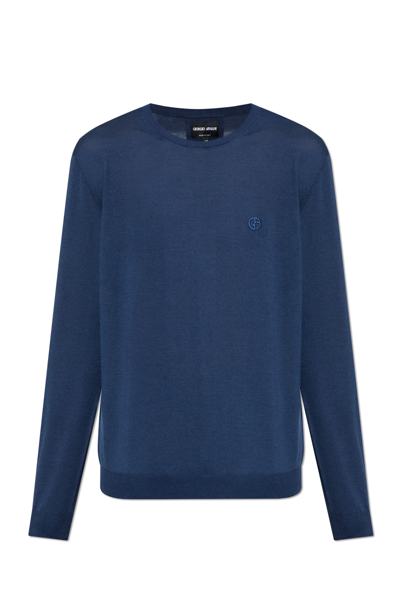 Giorgio Armani★素敵！Mens Crewneck Sweater Navy Navy blue Sweater with a round neckline Giorgio Armani